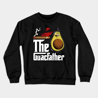 Avocado - The Guacfather - Funny Guacamole Pun Crewneck Sweatshirt